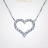 Heart Moissanite Lab Grown Diamond Necklace by TRESHKOVA