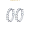 The Hoop Moissanite Lab Grown Diamond Earrings are a timeless addition to any jewelry collection. Crafted from 925 silver, these small hoop earrings feature brilliant lab-grown moissanite diamonds, adding a refined touch to your everyday style. Designed for durability and comfort, they are perfect for daily wear or as a meaningful gift for any occasion.