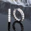 Hoop Moissanite Lab Grown Diamond Earrings by TRESHKOVA - Image 6